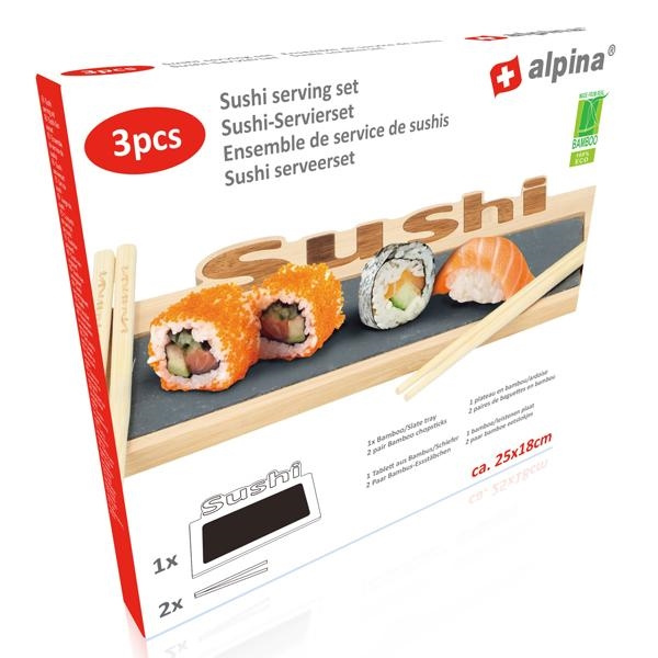Alpina Serving Set Sushi 3 Pieces 25x18x2 Cm Internet Home Garden