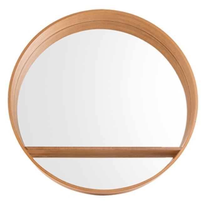 houten spiegel rond